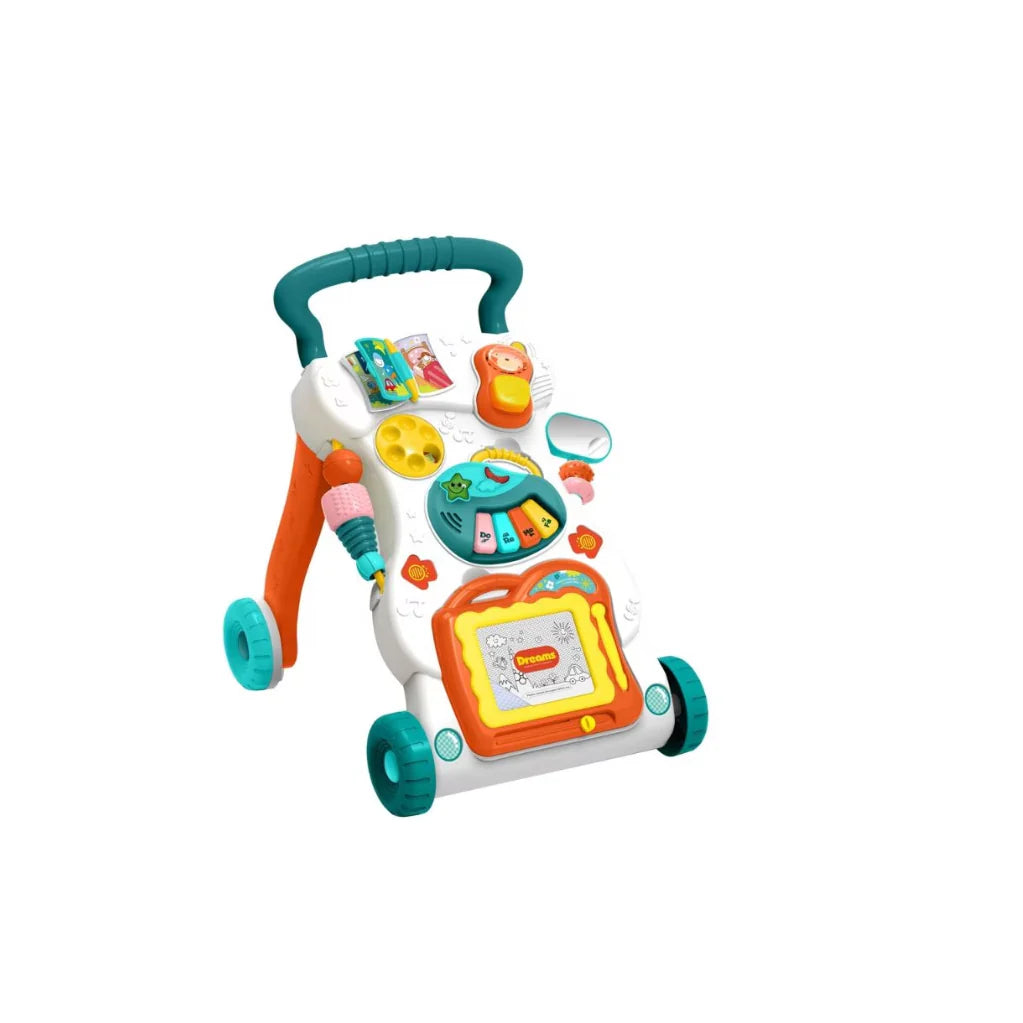 Antepremergator pentru bebelusi, cu tablita de scris 3 in 1